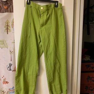 Big Bud Press Western Pants in Gross Green in Petite